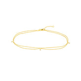 1/20 ctw Round Diamond Anklet in 14K Yellow Gold